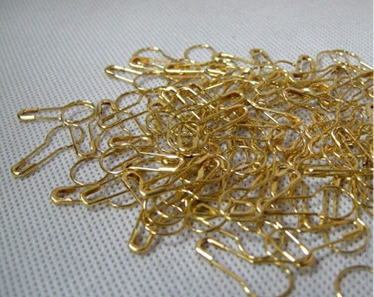 Premium Golden Hijab Pins — Metal